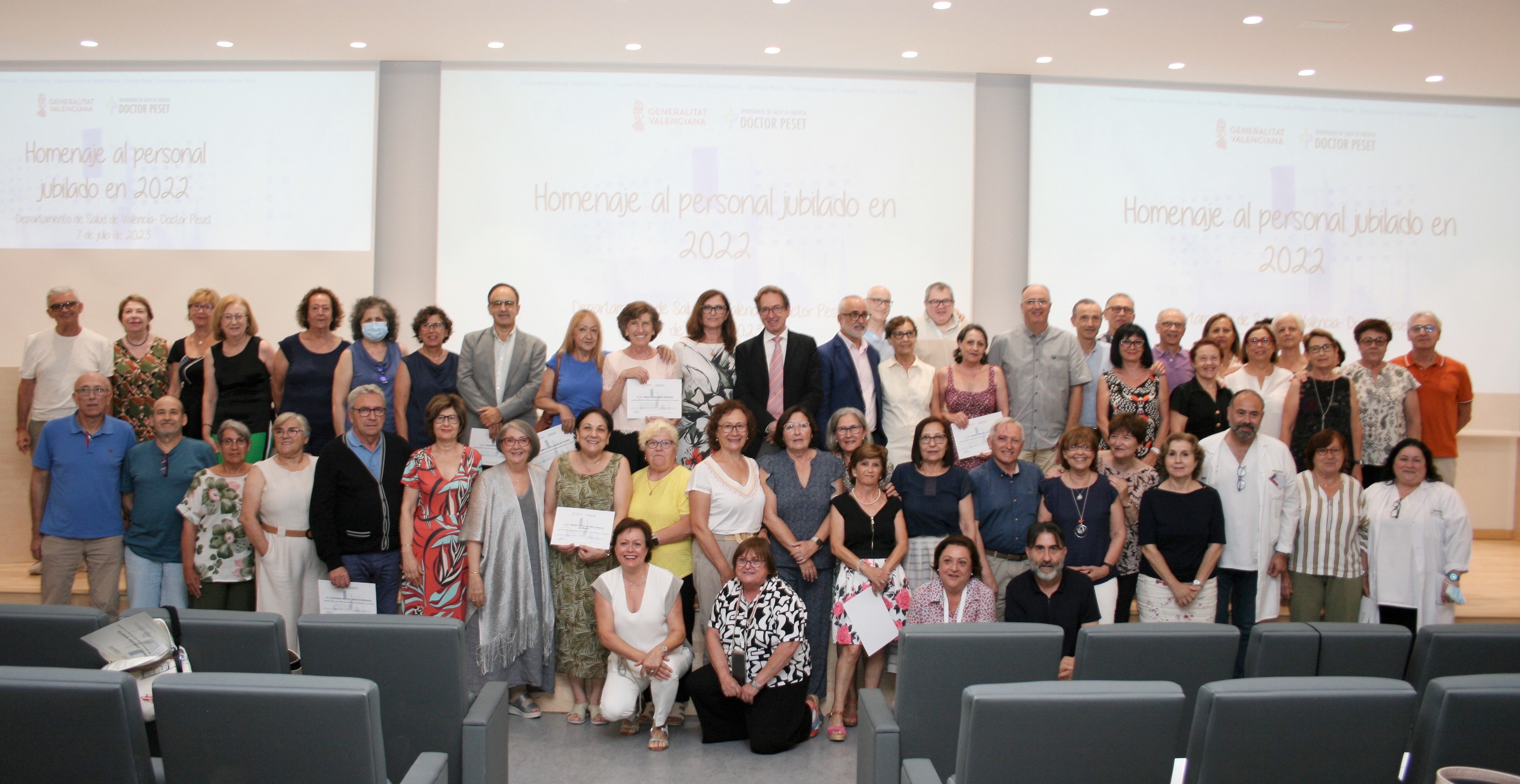 El Departamento de Salud de València – Doctor Peset rinde homenaje a 128 profesionales que se han ju